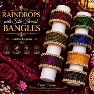Raindrop Bangles X Silk Thread Bangles