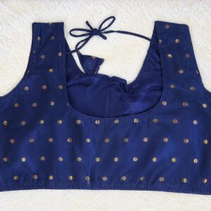 Navy Blue Gold Motif Blouses