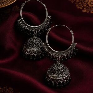Classic Oxidised Jhumka (5)