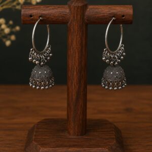 Classic Oxidised Jhumka (1)