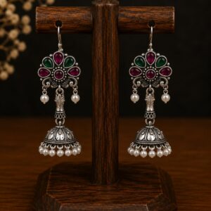 Classic Oxidised Jhumka (2)