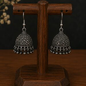 Classic Oxidised Jhumka (3)