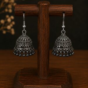 Classic Oxidised Jhumka (6)
