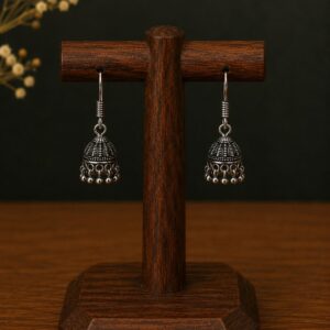 Classic Oxidised Jhumka (7)