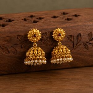Floral Pearl Jhumka