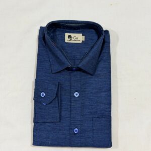 Khadi Cotton Shirt - Blue