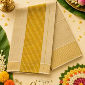 Onappudava with Golden Kasavu