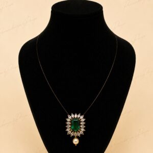 Emerald Bloom Pendant Necklace