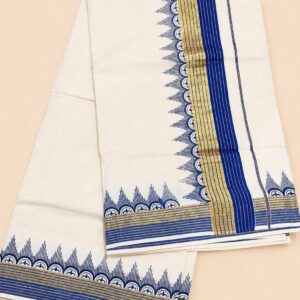 Royal Blue Border Saree